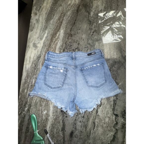 Blue Jean Denim Kut From The Cloth High waisted Kelsey Shorts Size 6 P5 - Picture 2 of 4